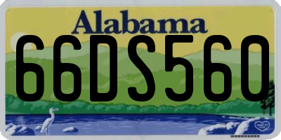 AL license plate 66DS560