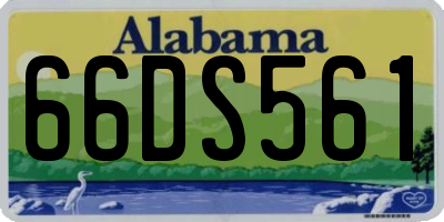 AL license plate 66DS561