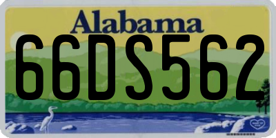 AL license plate 66DS562