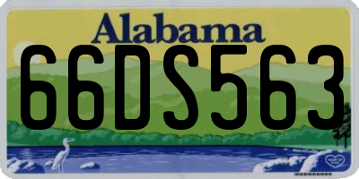 AL license plate 66DS563