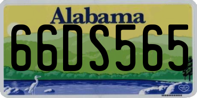 AL license plate 66DS565