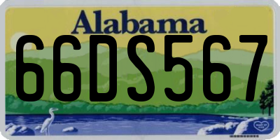 AL license plate 66DS567