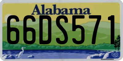 AL license plate 66DS571