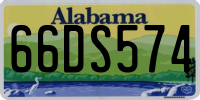 AL license plate 66DS574