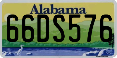 AL license plate 66DS576