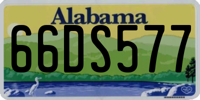 AL license plate 66DS577