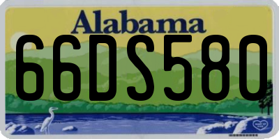 AL license plate 66DS580