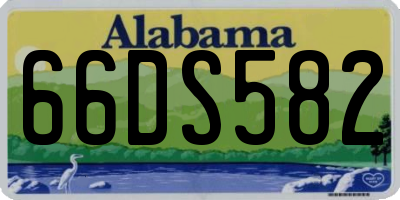 AL license plate 66DS582