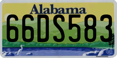 AL license plate 66DS583