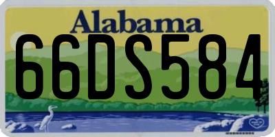 AL license plate 66DS584
