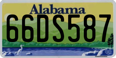 AL license plate 66DS587