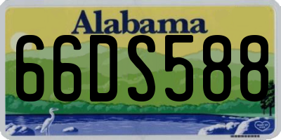 AL license plate 66DS588