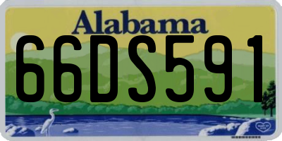 AL license plate 66DS591
