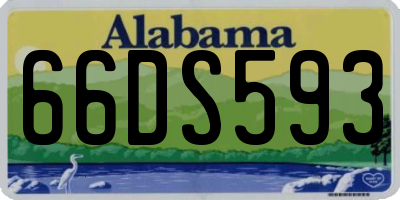 AL license plate 66DS593