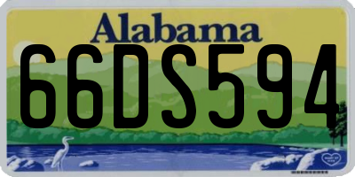 AL license plate 66DS594