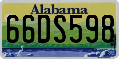 AL license plate 66DS598