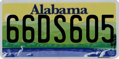 AL license plate 66DS605