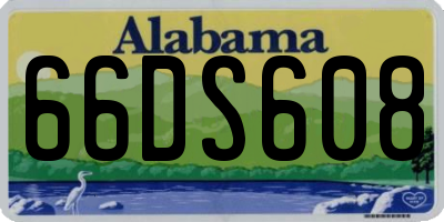 AL license plate 66DS608