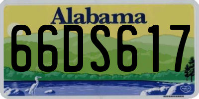 AL license plate 66DS617