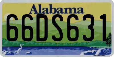 AL license plate 66DS631