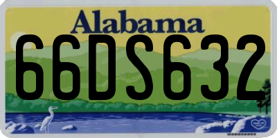 AL license plate 66DS632