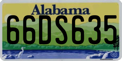 AL license plate 66DS635