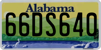 AL license plate 66DS640