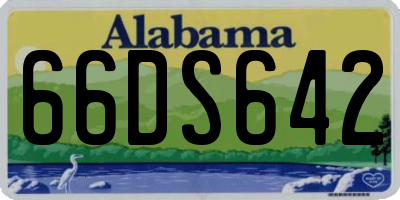 AL license plate 66DS642