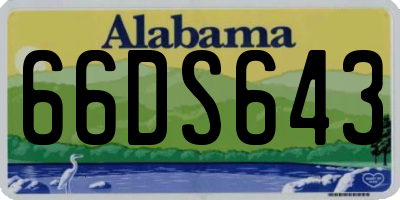 AL license plate 66DS643