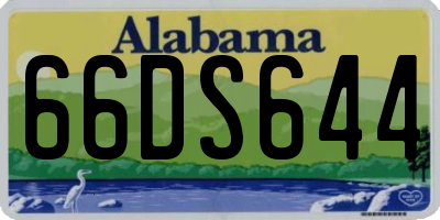 AL license plate 66DS644