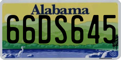 AL license plate 66DS645