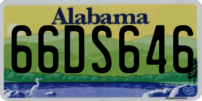 AL license plate 66DS646