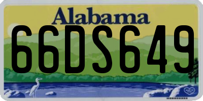 AL license plate 66DS649