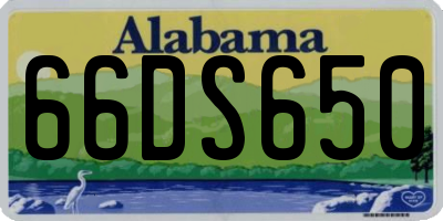 AL license plate 66DS650