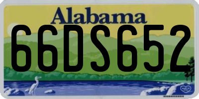 AL license plate 66DS652