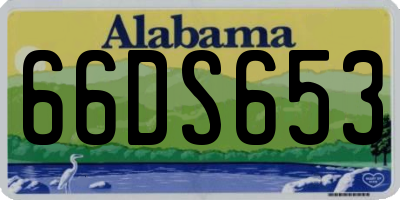AL license plate 66DS653