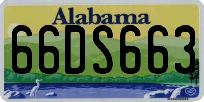 AL license plate 66DS663