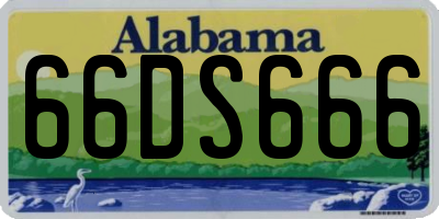 AL license plate 66DS666