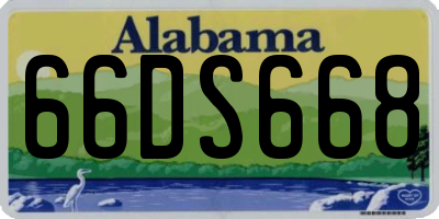 AL license plate 66DS668