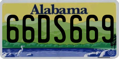 AL license plate 66DS669