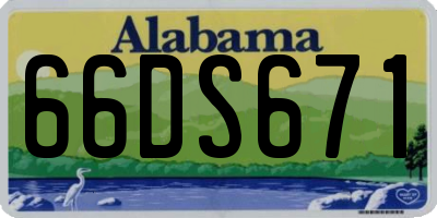 AL license plate 66DS671