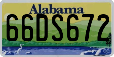 AL license plate 66DS672