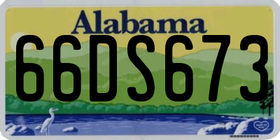 AL license plate 66DS673