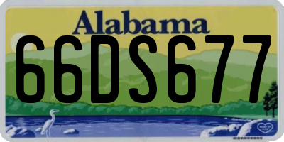 AL license plate 66DS677