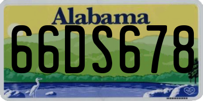 AL license plate 66DS678