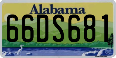 AL license plate 66DS681