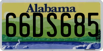 AL license plate 66DS685