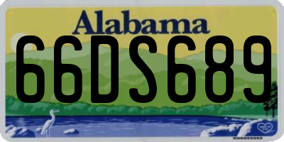 AL license plate 66DS689