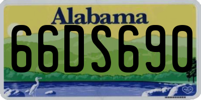 AL license plate 66DS690