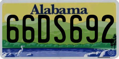 AL license plate 66DS692